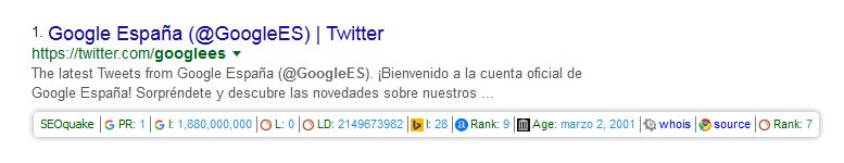 una de las mejores extensiones de chrome para seo es seo quake